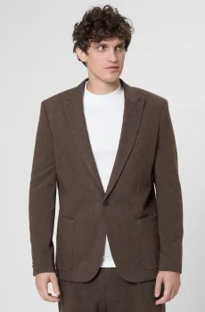 Мужской коричневый блейзер Коричневый 48 HUGO 50544694;217