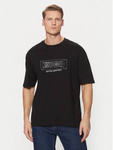 HUGO Футболка Nufrancos 50532095 Чорний Regular Fit HUGO Футболка Nufrancos 50532095 Чорний Regular Fit