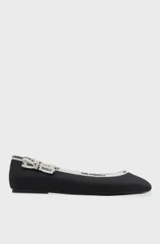 Женские черные балетки KARO Черный 36 Karl Lagerfeld KL40129