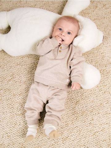 Трикотажні штани - бежевий