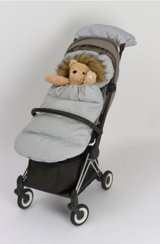 Дитячий спальний мішок із зігрівальним хутром - сірий