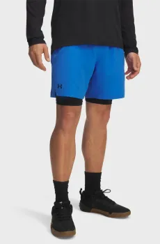 Мужские синие шорты UA Vanish Woven 2in1 Sts Синий S Under Armour 1373764-402