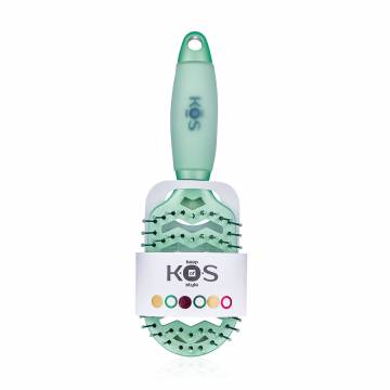 Массажная щетка K.O.S с силиконовой ручкой, продуваемая, зеленая, 1 шт Массажная щетка K.O.S с силиконовой ручкой, продуваемая, зеленая, 1 шт