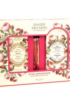 Подарочный набор Panier des Sens Роза (туалетная вода, 10 мл + крем для рук, 75 мл + мыло, 150 г)