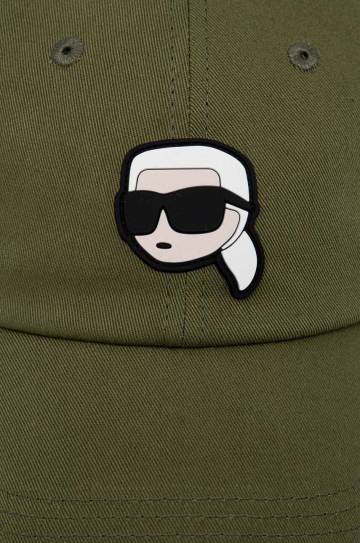 Кепка Karl Lagerfeld цвет зелёный с аппликацией Кепка Karl Lagerfeld цвет зелёный с аппликацией
