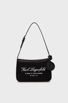 Женская черная сумка HOTEL KARL SHB CANVAS Черный ONESIZE Karl Lagerfeld 241W3007