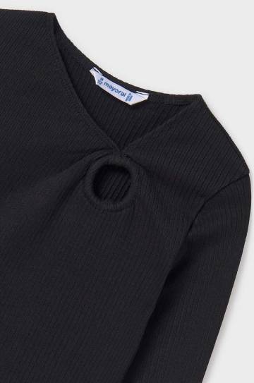 Детский лонгслив Mayoral цвет чёрный 7011