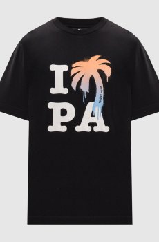 Черная футболка с принтом I Love PA
