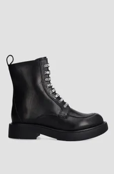 Женские черные кожаные ботинки Черный 35 Moschino JA24214G0L.IA0;000