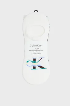 Мужские следы (2 пары) FOOTIE HIGH CUT MONOGR Разноцветный 43-46 Calvin Klein 701228809