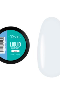 Гель для наращивания ногтей Divia Liquid Builder Gel GL02 White, 30 г
