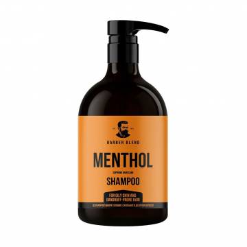 Мужской шампунь Barber Blend Menthol Shampoo для жирной кожи головы и склонных к перхоти волос, 500 мл Мужской шампунь Barber Blend Menthol Shampoo для жирной кожи головы и склонных к перхоти волос, 500 мл