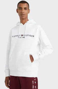 Мужское белое худи TOMMY LOGO Белый M Tommy Hilfiger MW0MW11599