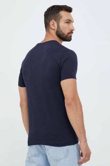 Хлопковая футболка Gant цвет синий однотонный Хлопковая футболка Gant цвет синий однотонный