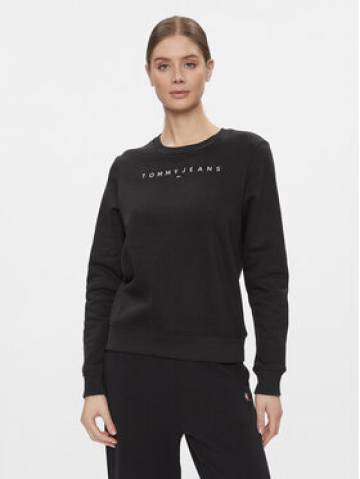 Tommy Jeans Світшот Linear DW0DW17323 Чорний Regular Fit Tommy Jeans Світшот Linear DW0DW17323 Чорний Regular Fit