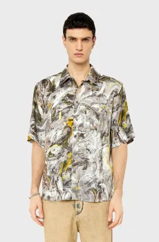 Мужская рубашка S-UMBE-SSL-PRINT Разноцветный 48 Diesel A09256 0AIAS