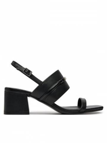 Calvin Klein Босоніжки Heel Sandal 45 Met Bar Lth HW0HW02056 Чорний Calvin Klein Босоніжки Heel Sandal 45 Met Bar Lth HW0HW02056 Чорний