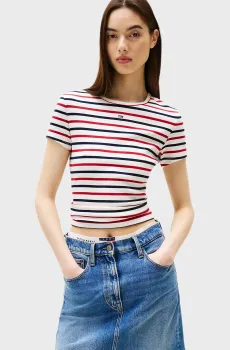Женская футболка в полоску SLIM ESSENTIAL Разноцветный XS Tommy Jeans DW0DW17383