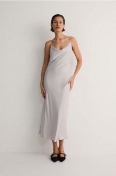 Reserved - Сукня максі з віскози. - світло-сірий - 9898O-09X