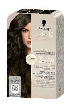 Перманентная крем-краска для волос Creme Supreme 5-1 Холодный светло-каштановый, 182 мл