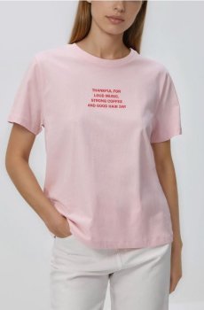 Reserved - Футболка з принтом - рожевий - 156HT-30X
