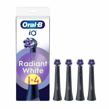 Сменные насадки для электрической зубной щетки Oral-B iO Radiant White Блестящее отбеливание, черные, 4 шт Сменные насадки для электрической зубной щетки Oral-B iO Radiant White Блестящее отбеливание, черные, 4 шт