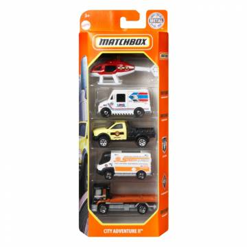 Ігровий набір Matchbox Міські пригоди ІІ 5 штук 1:64 (C1817/GVY43) Ігровий набір Matchbox Міські пригоди ІІ 5 штук 1:64 (C1817/GVY43)
