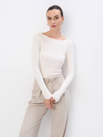 Mohito - Джемпер basic - кремовий - XL Mohito - Джемпер basic - кремовий - XL