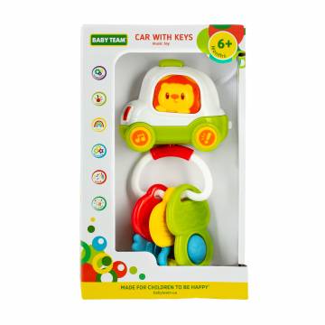 Музыкальная игрушка Baby Team Машинка с ключиками, от 6 месяцев (8657)