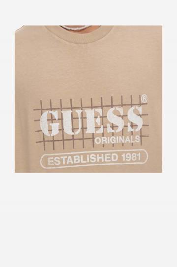 Футболка Guess Washed Grid Logo Tee мужская цвет бежевый с принтом M3GI31.K9XF3-F13Q Футболка Guess Washed Grid Logo Tee мужская цвет бежевый с принтом M3GI31.K9XF3-F13Q