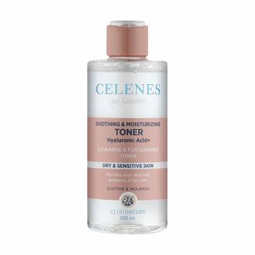 Успокаивающий и увлажняющий тоник Celenes Soothing & Moisturizing Toner для сухой и чувствительной кожи лица, с морошкой, 200 г. Успокаивающий и увлажняющий тоник Celenes Soothing & Moisturizing Toner для сухой и чувствительной кожи лица, с морошкой, 200 г.