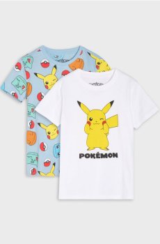 Бавовняні футболки з принтом 2 pack Pokemon - різнобарвний