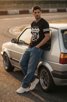 Бавовняна футболка - чорний