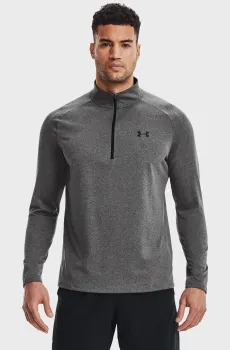 Мужской серый лонгслив UA Tech 2.0 1/2 Zip Серый XXL Under Armour 1328495-090