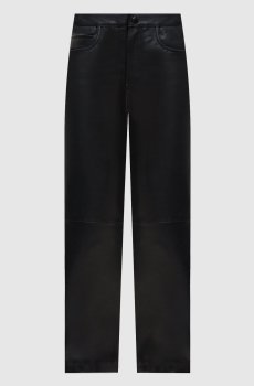 Черные кожаные брюки