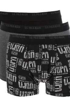 Трусы-боксеры мужские U.S. Polo Assn. 80338, Anthracite Melange/Black/Grey Melange Printed, размер L, 3 шт