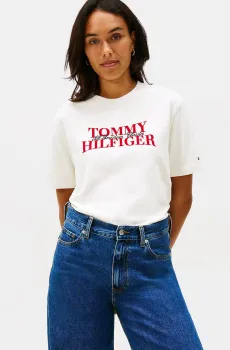 Женская белая футболка CLASSIC MDRN Белый L Tommy Hilfiger WW0WW47884