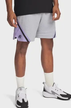 Мужские серые шорты Curry Mesh Short 4 Серый S Under Armour 1384470-011