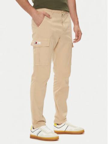 Tommy Jeans Штани з тканини Austin DM0DM19489 Бежевий Regular Fit Tommy Jeans Штани з тканини Austin DM0DM19489 Бежевий Regular Fit