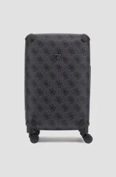 Женский темно-серый чемодан с узором 64 см Серый ONESIZE Guess TWO868.89820;CLO