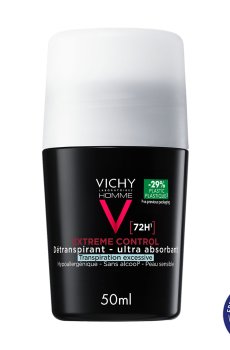 Интенсивный шариковый дезодорант-антиперспирант Vichy Homme Extreme Control 72H Anti-Perspirant Deodorant, 50 мл