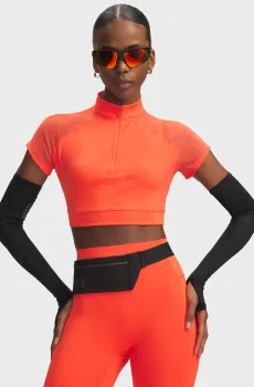 Женский оранжевый топ Vanish Elite Crop SS-RED Оранжевый XS Under Armour 6011349-690