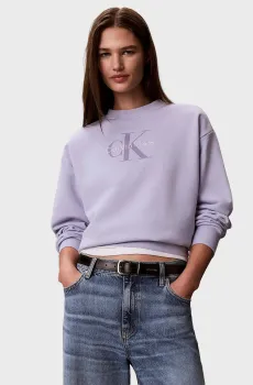 Женский сиреневый свитшот FRENCH TERRY Сиреневый M Calvin Klein Jeans LV047G823G
