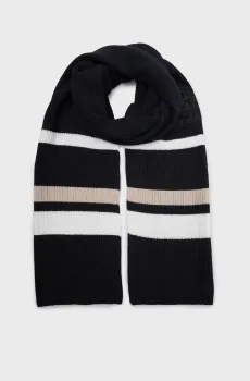 Мужской темно-синий шарф TH MONOGRAM SCARF Синий ONESIZE Tommy Hilfiger AM0AM11505