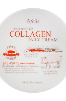 Крем для лица Esfolio Anti-Wrinkle Collagen Daily Cream с коллагеном, для ежедневного ухода, 200 мл