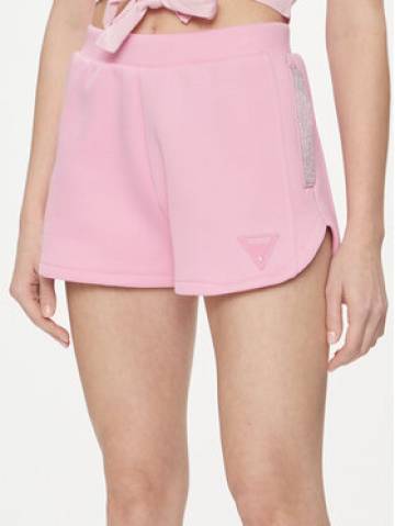 Guess Шорти з тканини Kiara V4GD16 FL04P Рожевий Regular Fit Guess Шорти з тканини Kiara V4GD16 FL04P Рожевий Regular Fit