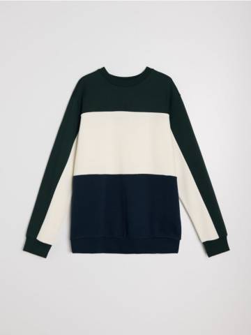 Світшот crewneck - синьо-зелений Світшот crewneck - синьо-зелений