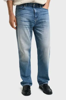 Мужские синие джинсы STRAIGHT FIT Синий 38-32 Gant 1000416