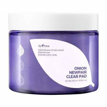 Очищающие тонер педы для лица IsNtree Onion Newpair Clear Pad с экстрактом муан, 250 мл, 60 шт