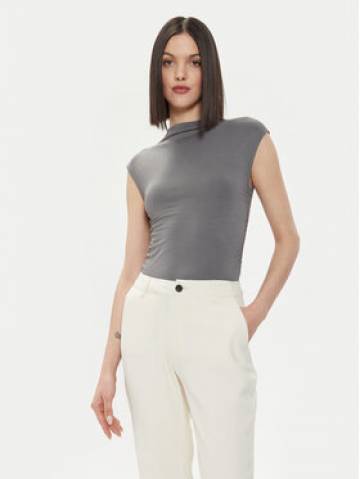 Gina Tricot Топ 20883 Сірий Slim Fit Gina Tricot Топ 20883 Сірий Slim Fit